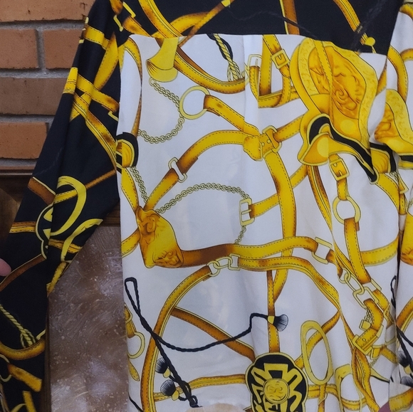 Seen And Be Seen Bold Yellow and Black Patterned Shirt Medium - Picture 9 of 9